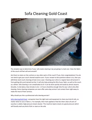 Sofa Cleaning Gold Coast