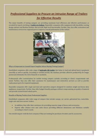 professional suppliers to procure an intrusive