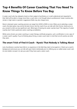 11 Ways to Completely Ruin Your career coach
