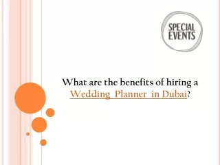 Wedding planning in Dubai