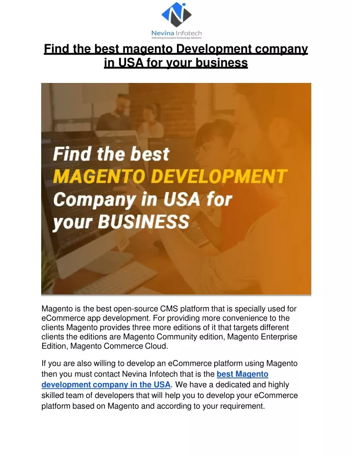 find the best magento development company