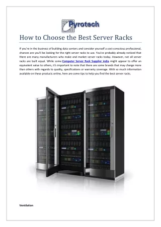 how to choose the best server racks