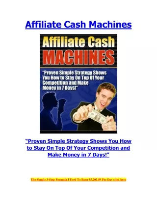 Affiliate Cash Machines