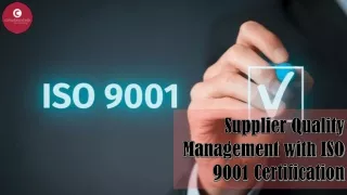 supplier quality management with iso 9001