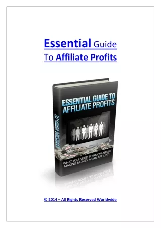 Essential Guide to Affiliate Profits