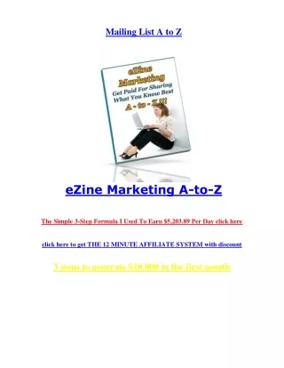 eZine Marketing A-to-Z