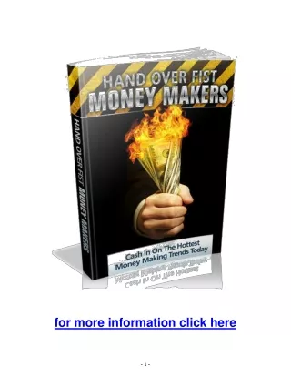 Hand over Fist Money Makers