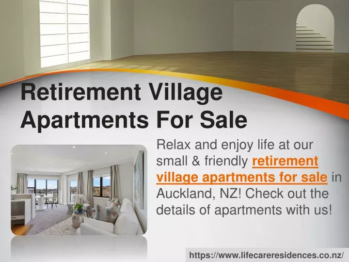retirement village apartments for sale