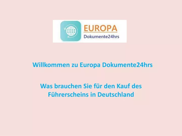 willkommen zu europa dokumente24hrs