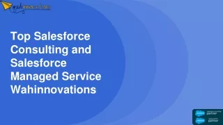 top salesforce consulting and salesforce managed service wahinnovations