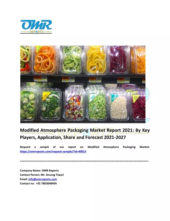 modified atmosphere packaging market report 2021