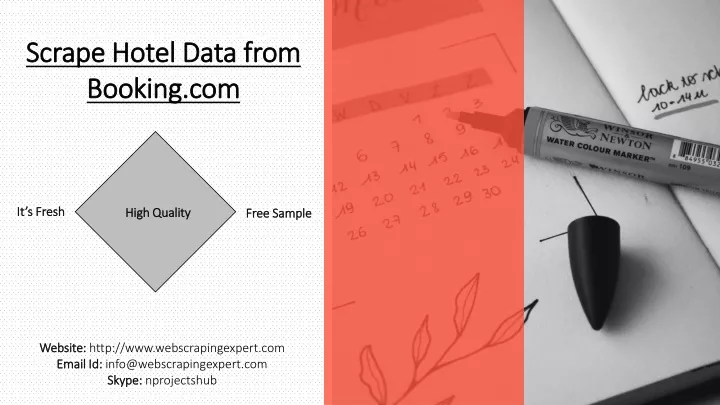 scrape hotel data from booking com