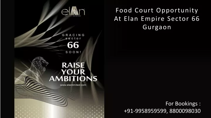 food court opportunity at elan empire sector