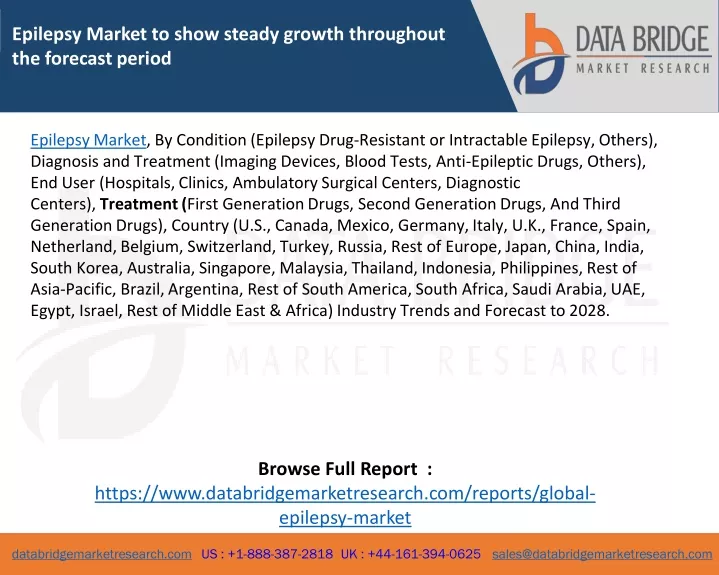epilepsy market to show steady growth throughout