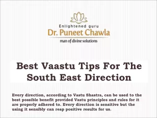 Vastu Tips For South East Direction