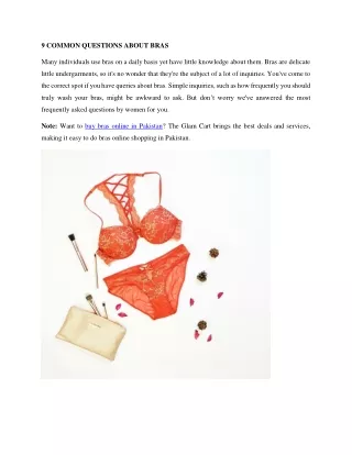 9 common questions about bras