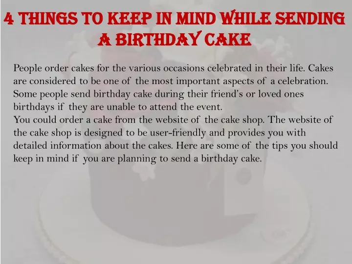 4 things to keep in mind while sending a birthday