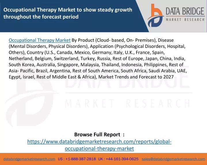 occupational therapy market to show steady growth