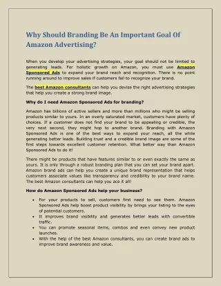 why should branding be an important goal