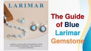 The Guide of Blue Larimar Gemstone