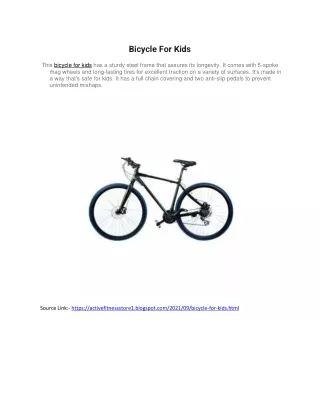 Bicycle For Kids