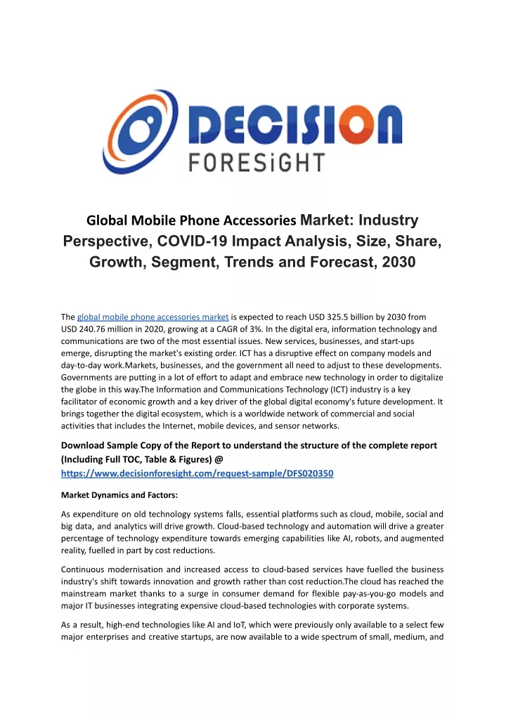 global mobile phone accessories market industry