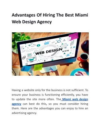 advantages of hiring the best miami web design