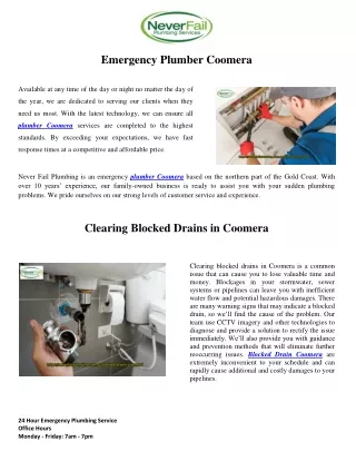Emergency Plumber Coomera