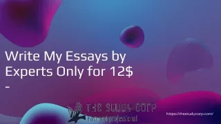 Write My Essays by Experts Only for 12$ - The Study Corp