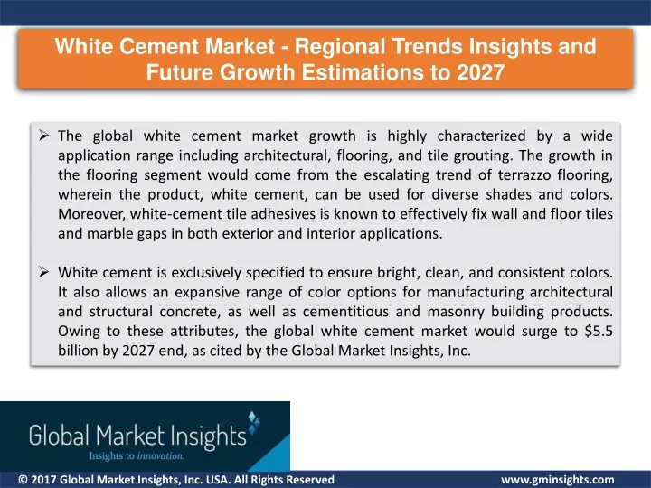white cement market regional trends insights