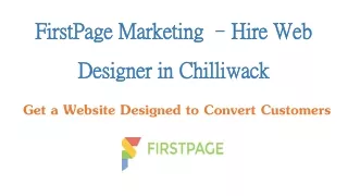 FirstPage Marketing – Web design services Chilliwack BC