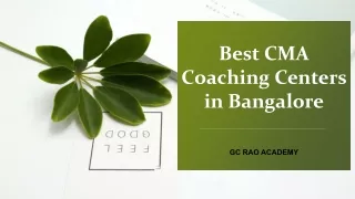 Best CMA Coaching Centers in Bangalore