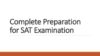 Complete Preparation for SAT Examination