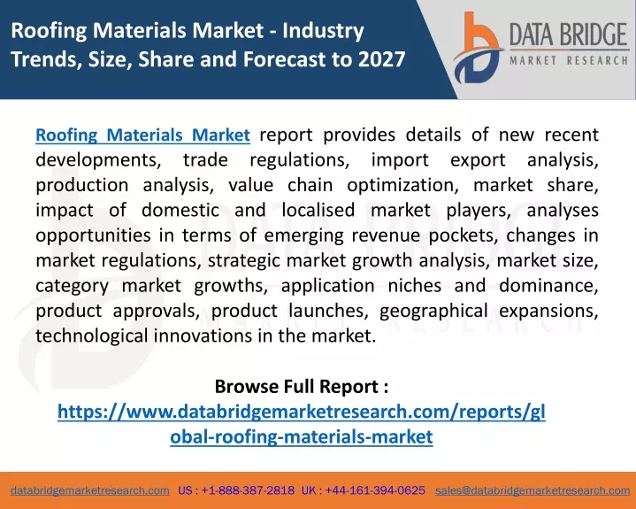 roofing materials market industry trends size