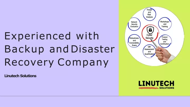 experienced with backup and disaster recovery