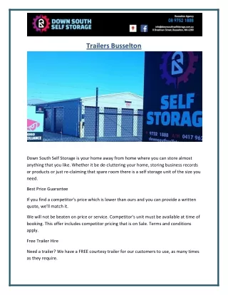 trailers busselton