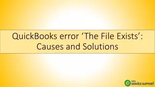 Complete tutorial on How to fix QuickBooks error the file exists