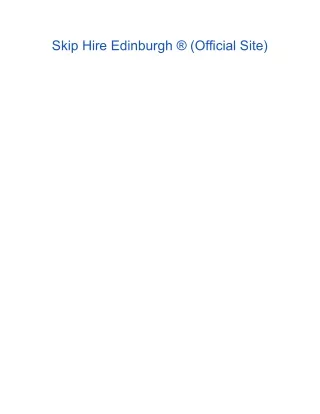 skip hire edinburgh official site
