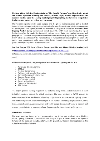 machine vision lighting market study