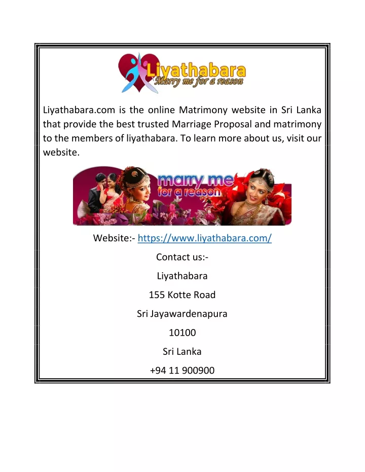 liyathabara com is the online matrimony website