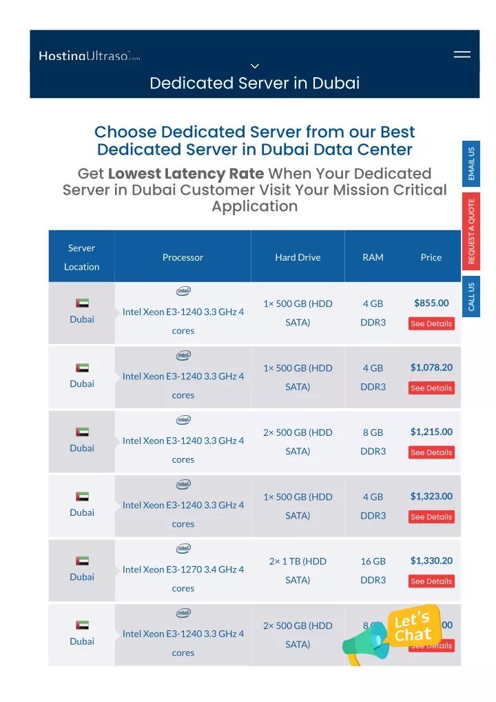 dedicated server in dubai