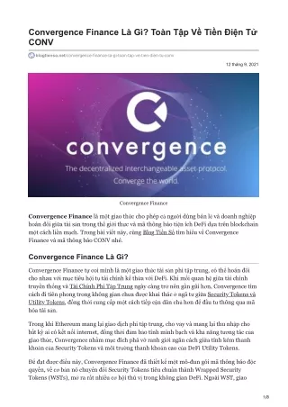 convergence finance l g to n t p v ti n i n t conv