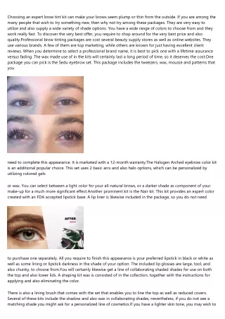 choosing an expert brow tint kit can make your