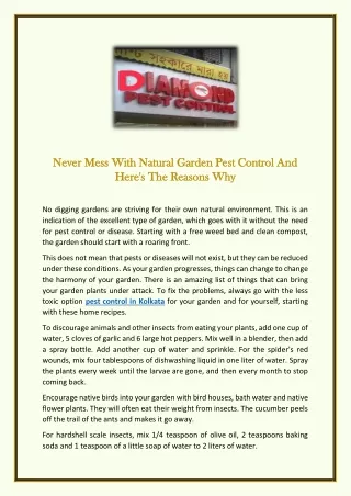 never mess with natural garden pest control