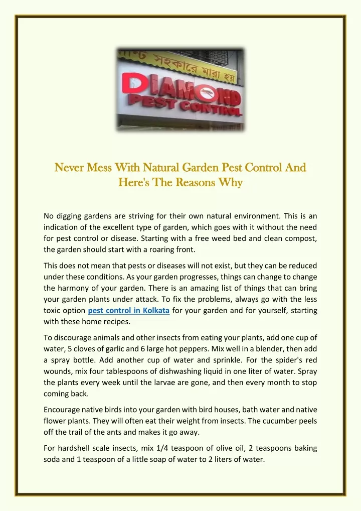 never mess with natural garden pest control