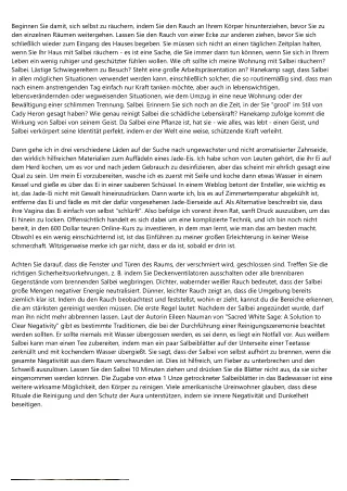 beginnen sie damit sich selbst zu r uchern indem