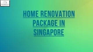 Home Renovation Package in Singapore