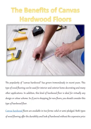 the popularity of canvas hardwood has grown
