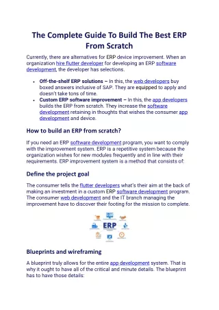 the complete guide to build the best erp from