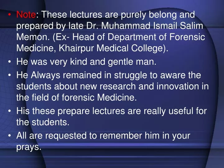 note these lectures are purely belong